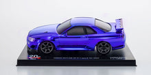 Load image into Gallery viewer, MZP427CBL MINI-Z AWD Sports NISSAN SKYLINE GT-R V･Spec Ⅱ Nur (R34) Chrome Blue
