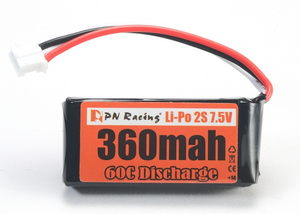 700360 PN Racing LiPo 2S 7.5V 360mah 60C Battery