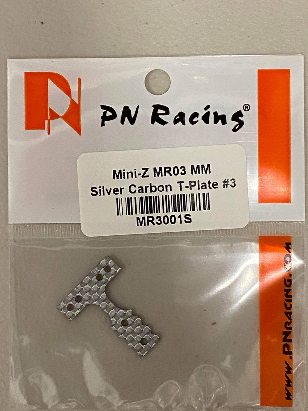 MR3001S PN Racing Mini-Z MR03 MM Silver Carbon T-Plate #3