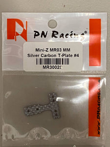 MR3002S PN Racing Mini-Z MR03 MM Silver Carbon T-Plate #4