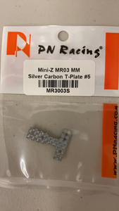 MR3003S PN Racing Mini-Z MR03 MM Silver Carbon T-Plate #5