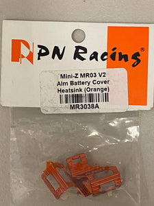 MR3038A PN Racing Mini-Z MR03 V2 Alm Battery Cover Heatsink (Orange)