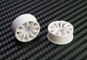 210WF0 PN Racing Mini-Z 2WD Machine Cut 10 Spoke Front Wheel F0 White