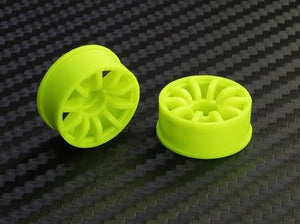 210YR2 PN Racing Mini-Z 2WD Machine Cut 10 Spoke Rear Wheel R2 Yellow