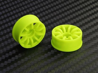 210YR2 PN Racing Mini-Z 2WD Machine Cut 10 Spoke Rear Wheel R2 Yellow