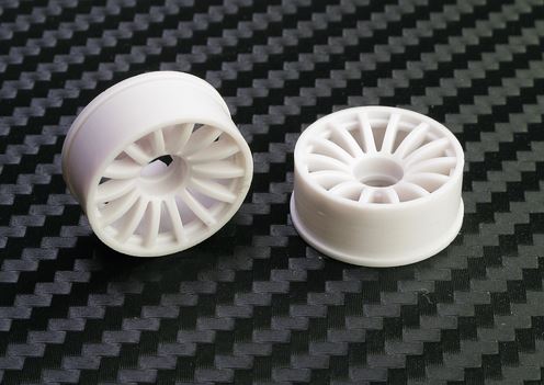 216WR2 PN Racing Mini-Z 2WD Machine Cut 16 Spoke Rear Wheel R2 White