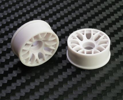 288WF0 PN Racing Mini-Z 2WD Machine Cut BBS Front Wheel F0 White