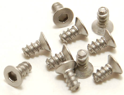 700734 PN Racing M2x4 Titanium Countersunk Hex Tapping Screw (10pcs)